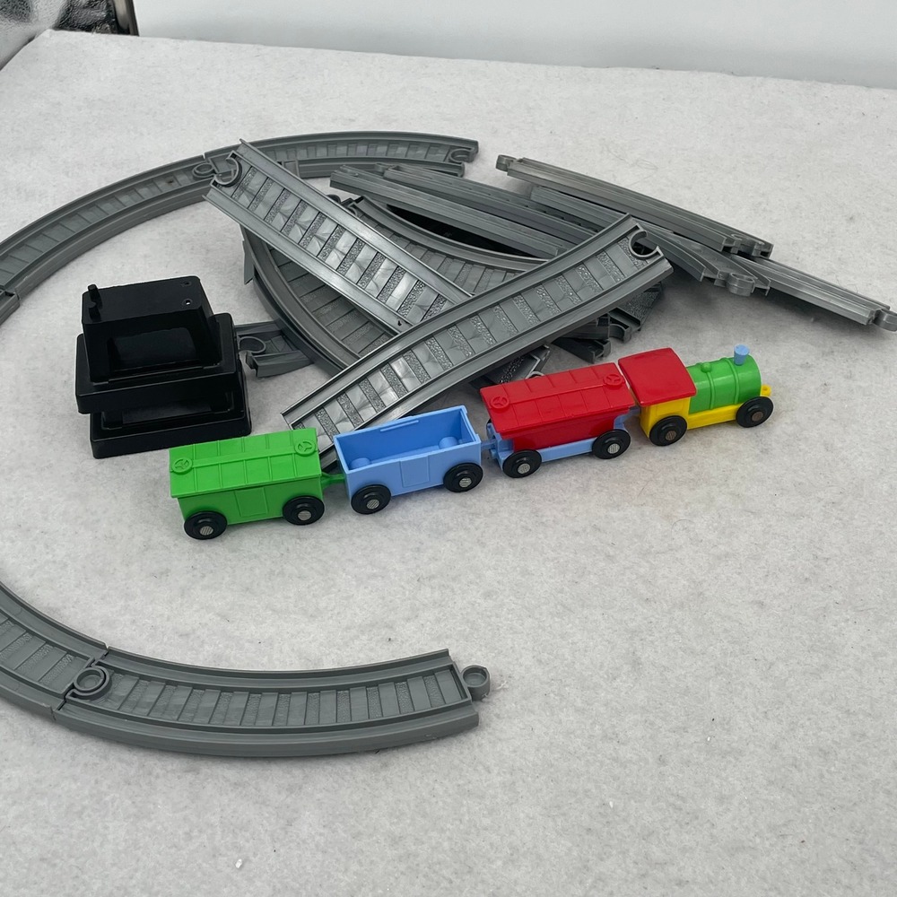 Vintage Gabriel Child Guidance Busy Railroad Train Set Made in USA Plastic Track